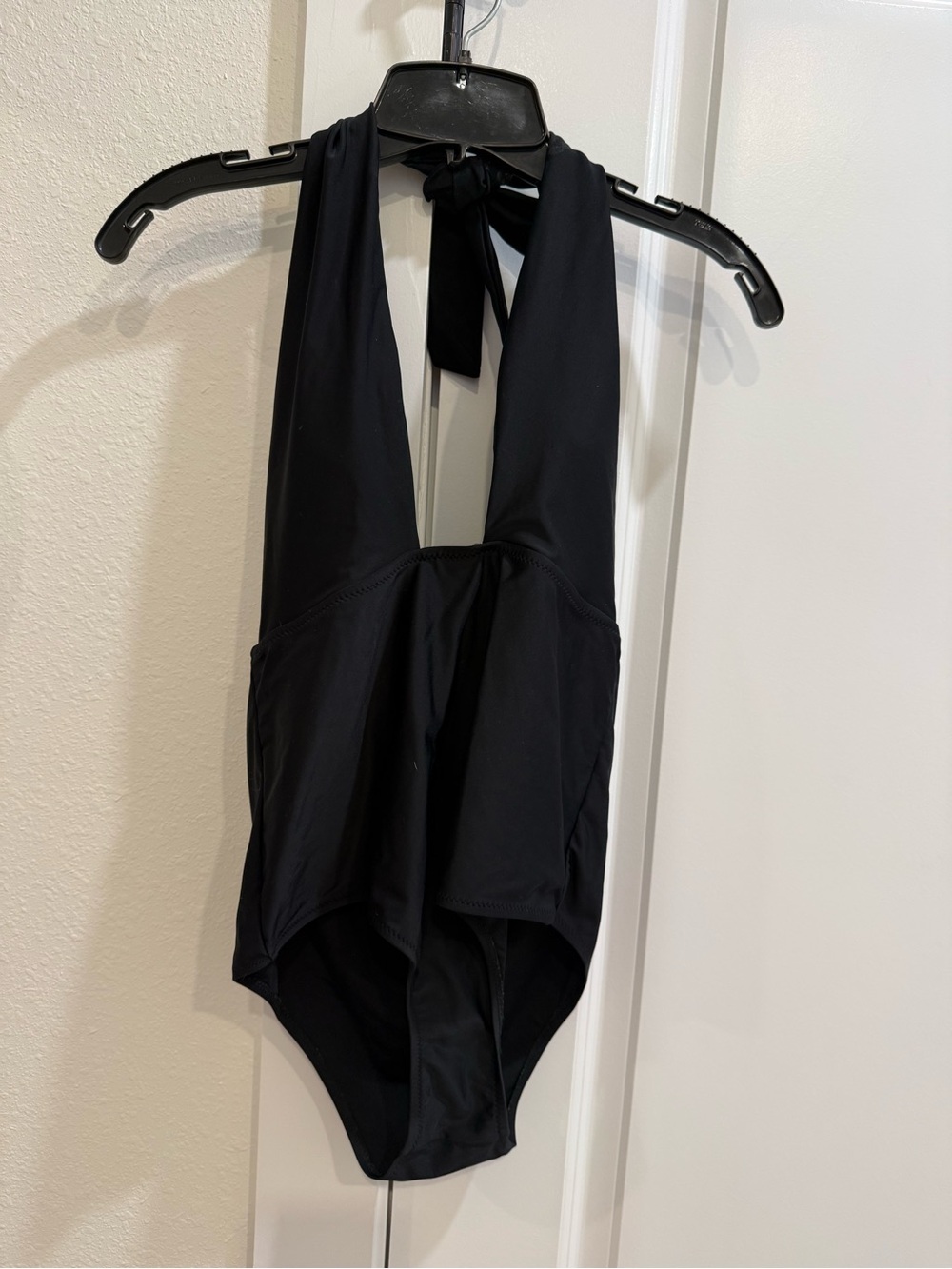 Women’s Black Halter One-Piece Swimsuit